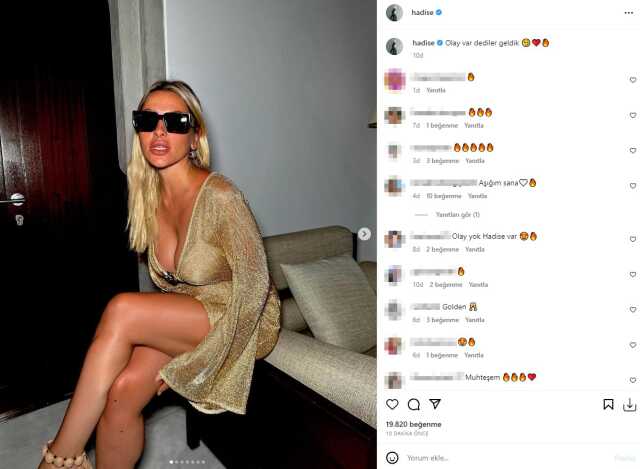 Hadise süper mini elbiseli pozlarını paylaştı, takipçileri alev emojisi yağdırdı Hadise süper mini elbiseli pozlarını paylaştı, takipçileri alev emojisi yağdırdı