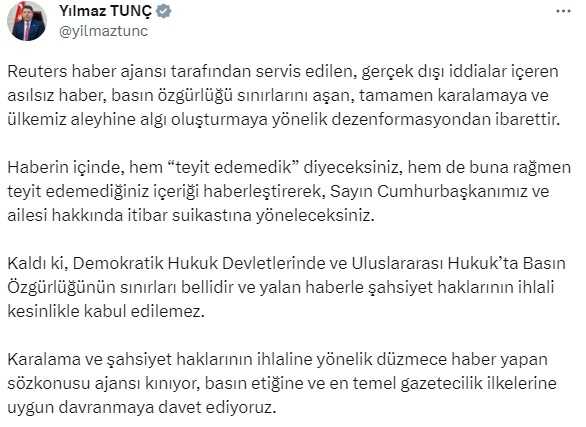 Bilal Erdoğan'ın Reuters haberi nedir? Reuters'ın haberine Türkiye'den tepki yağdı! Bilal Erdoğan'ın Reuters haberi nedir? Reuters'ın haberine Türkiye'den tepki yağdı!