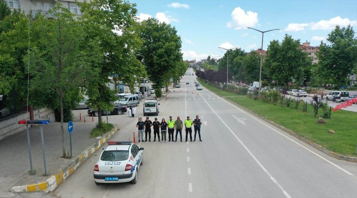 Boyabat'ta Kurban Bayramı'nda Dronla Trafik Denetimi