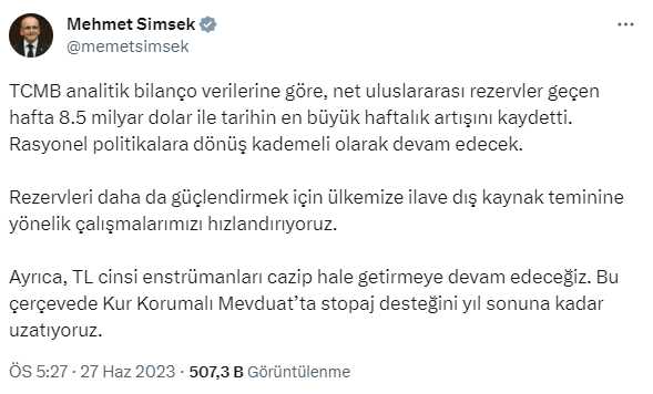 Kur korumalı mevduatta stopaj desteği yıl sonuna kadar uzaltıldı