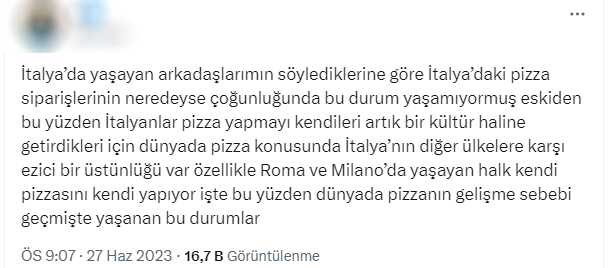 Siparişe çıkan kurye motoru sağa çekip pizzadan bir dilim yedi, son hareketi geometri dersi gibi