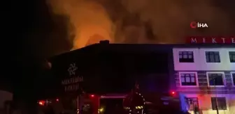 Uşak'ta Okul Tadilatı Sırasında Yangın Çıktı