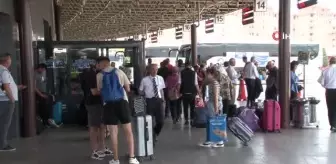 Konya'da trafik ekipleri otogarda emniyet kemeri denetimi yaptı