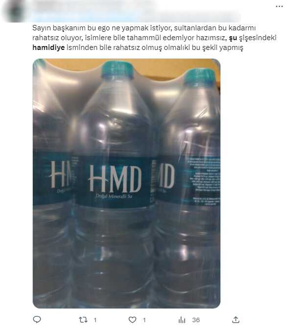 Hamidiye Su isim mi değiştirdi? Pet şişedeki HMD yazısı kafaları karıştırdı