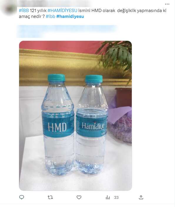 Hamidiye Su isim mi değiştirdi? Pet şişedeki HMD yazısı kafaları karıştırdı