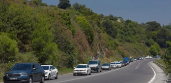 Kurban Bayramı tatilinde Antalya-Konya kara yolunda trafik yoğunluğu