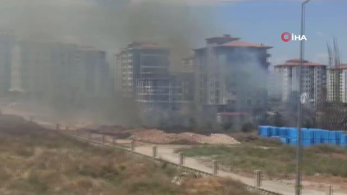 Çıkan anız yangını paniğe neden oldu