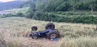 Bursa'da traktör devrildi, sürücü ağır yaralandı