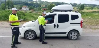 Sinop'un Erfelek ilçesinde trafik denetimi gerçekleştirildi