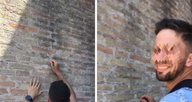 İtalya'da Kolezyum'a zarar veren turistin kimliği tespit edildi İtalya'da Kolezyum'a zarar veren turistin kimliği tespit edildi