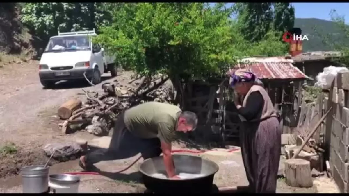 Köylülerin kışlık bulgur mesaisinde kazanlar kaynamaya başladı