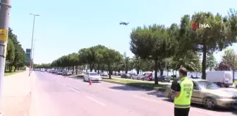 Bayramın son gününde dron destekli trafik denetimi: Kurallara uymayan sürücülere ceza yağdı