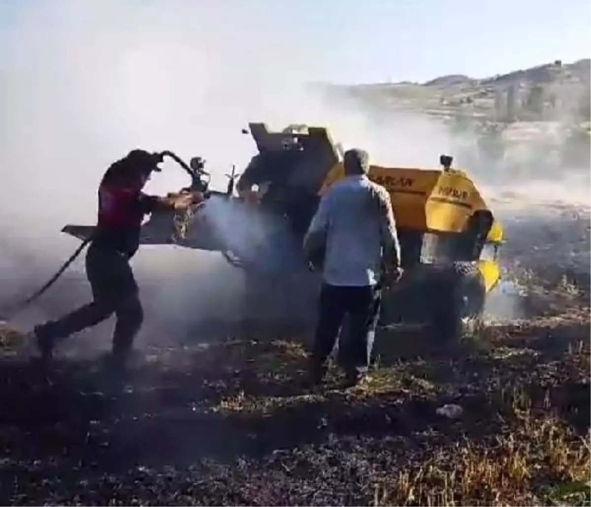 Çorum'da Balya Makinesinde Çıkan Yangın Söndürüldü