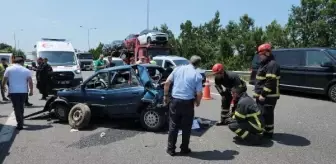 Anadolu Otoyolu'nda kaza: 4'ü çocuk 9 kişi yaralandı