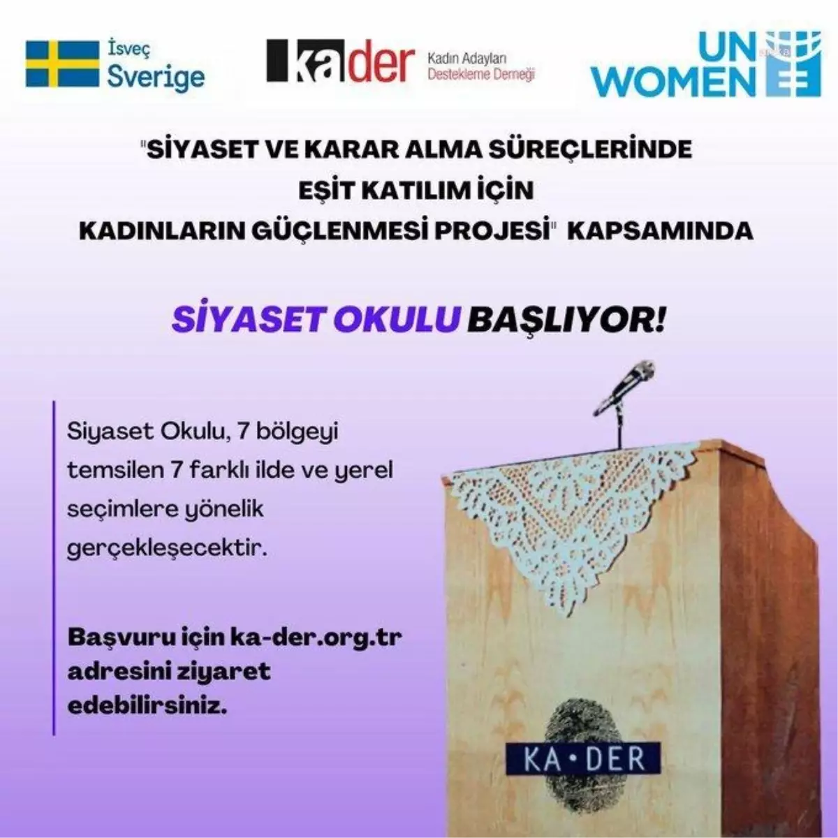 KA.DER, 2024 yerel seçimlerinde aday olacak kadınlar için 'Siyaset Okulu' düzenliyor