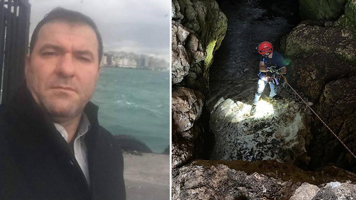 Buz mağarasında 80 metrelik çukura düşen şahıs hayatını kaybetti! O anlar kamerada