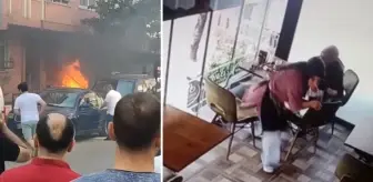 Çekmeköy'de doğal gaz patlaması güvenlik kamerasına yansıdı! Panikle kaçıştılar