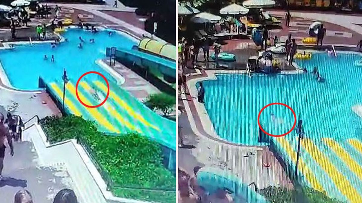 Kaydıraktan yüzüstü kayarken başını havuzun zeminine çarpıp öldü! Feci ölüm kamerada