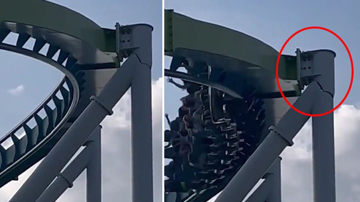 Lunaparkta ölümle burun buruna eğlence! ABD'de onlarca kişinin bindiği hız trenindeki derin çatlak yürekleri ağza getirdi