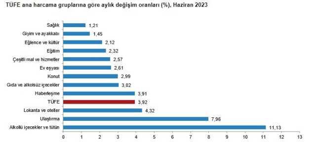 Son Dakika! Enflasyon haziran ayında yüzde 3.92 artarken, yıllık bazda yüzde 38.21 oldu