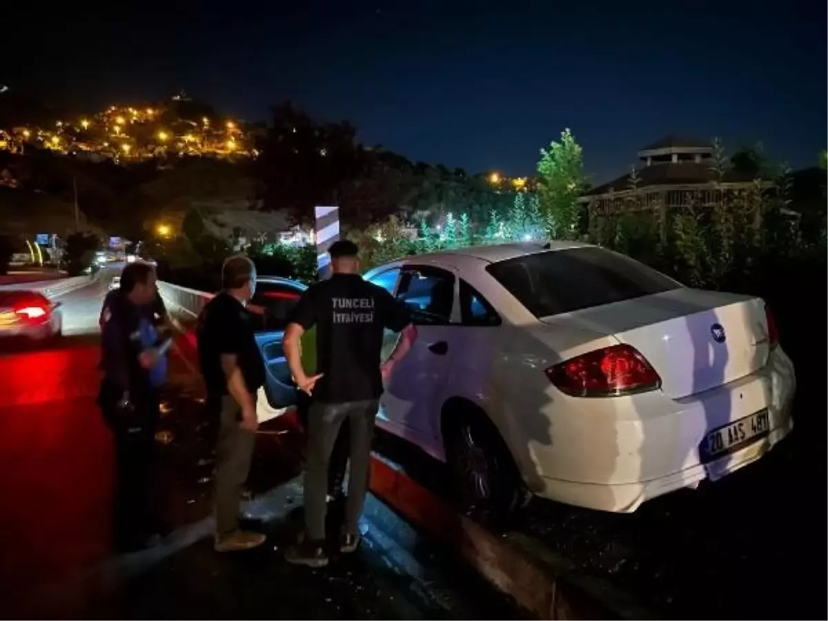 Tunceli'de Kontrolden Çıkan Otomobil Aydınlatma Direğine Çarptı