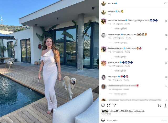 Çiçeği burnunda gelin Eda Ece balayından ilk pozunu paylaştı Çiçeği burnunda gelin Eda Ece balayından ilk pozunu paylaştı