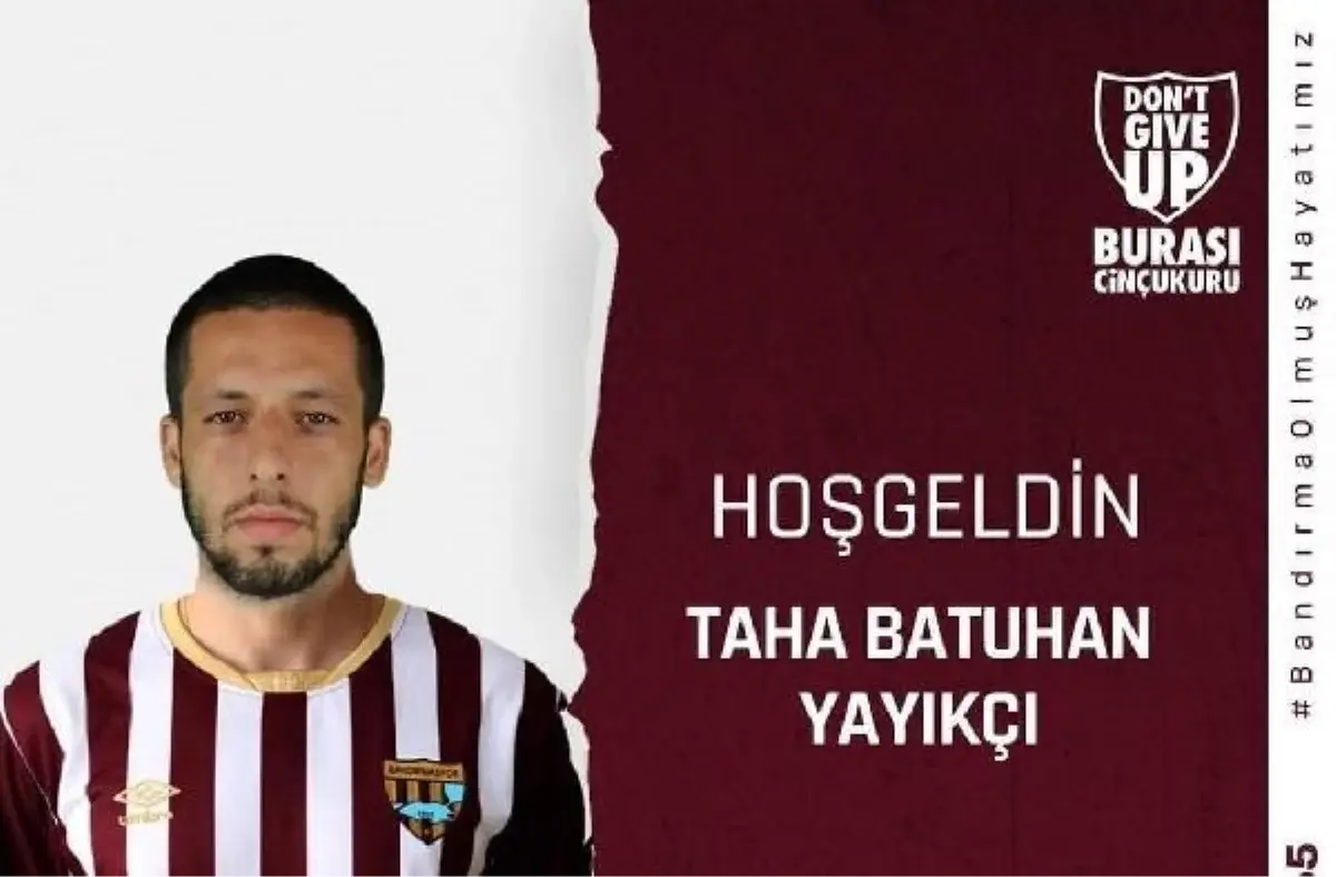 Teksüt Bandırmaspor, Stoper oyuncusu Taha Batuhan Yayıkcı'yı transfer etti