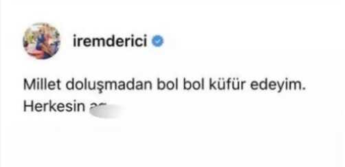 Threads uygulamasına üye olan İrem Derici, ilk paylaşımında Elon Musk'a küfretti