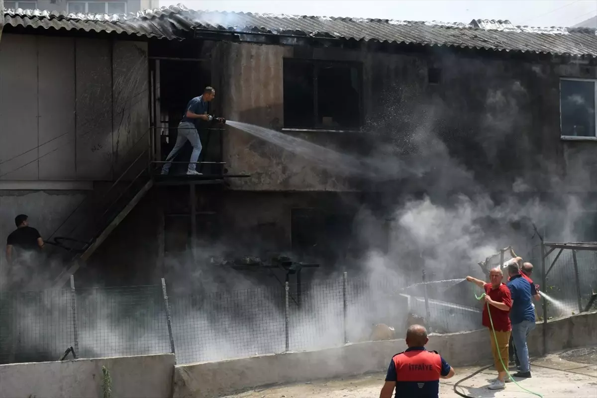 Zonguldak Alaplı'da İş Yerinde Yangın Çıktı