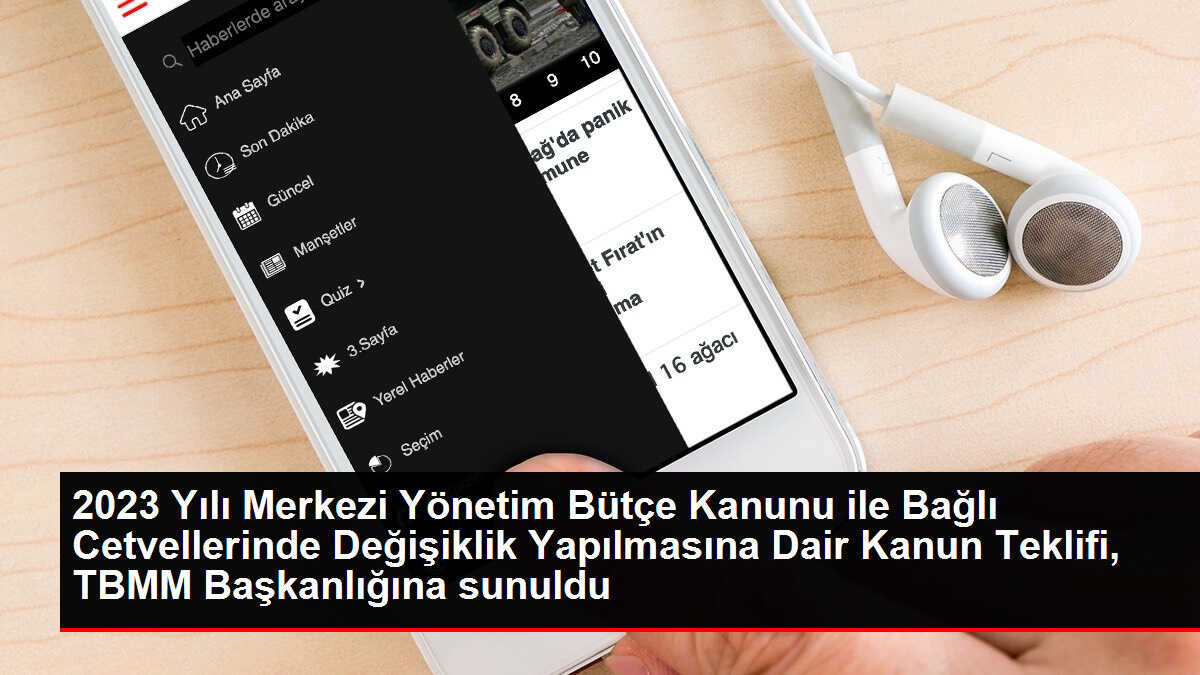 2023 Yılı Merkezi Yönetim Bütçe Kanunu ile Bağlı Cetvellerinde Değişiklik Yapılmasına Dair Kanun Teklifi, TBMM Başkanlığına sunuldu