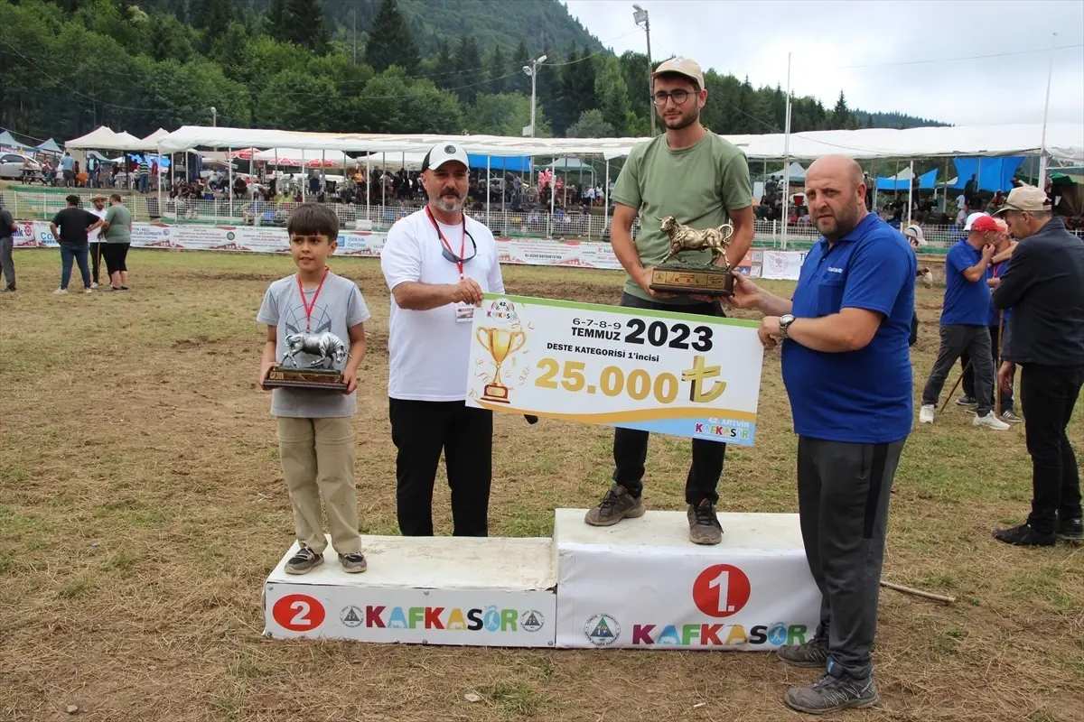 Artvin'de düzenlenen Kafkasör Kültür, Turizm ve Sanat Festivali'nde boğa güreşleri yapıldı