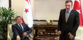 Cumhurbaşkanı Yardımcısı Yılmaz, KKTC Başbakanı Üstel ile görüştü