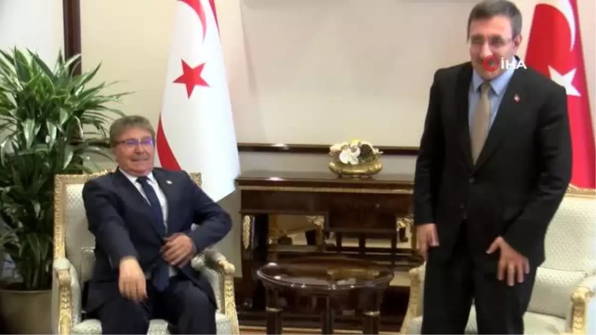 Cumhurbaşkanı Yardımcısı Yılmaz, KKTC Başbakanı Üstel ile görüştü
