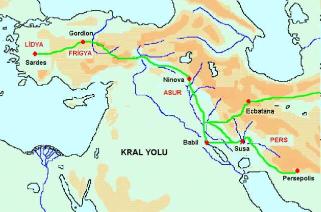 Kral yolunu kim yaptı? Kral yolu hangi uygarlığa aittir? Kral yolu nerede başlar nerede biter? Kral Yolu nerelerden geçiyor, haritadaki yeri neresi?