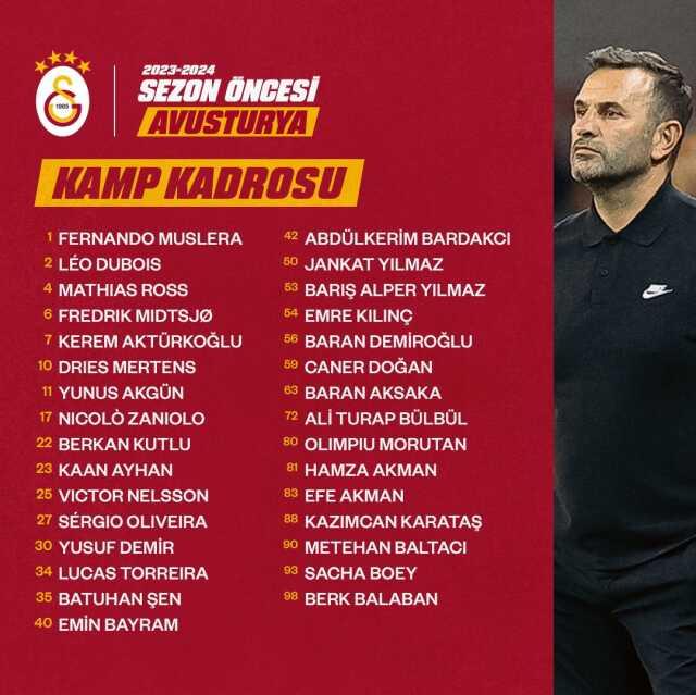 Okan Buruk, kamp kadrosuna almadı! Galatasaray'da 3 yolcu belli oldu