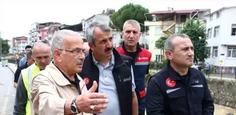 AFAD Başkanı Sezer, Ordu'da sağanak sonrası incelemelerde bulundu Açıklaması