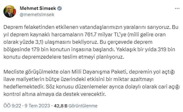 Mehmet Şimşek'ten memur ve emekli maaşlarına yapılan zamlara ilişkin ilk değerlendirme