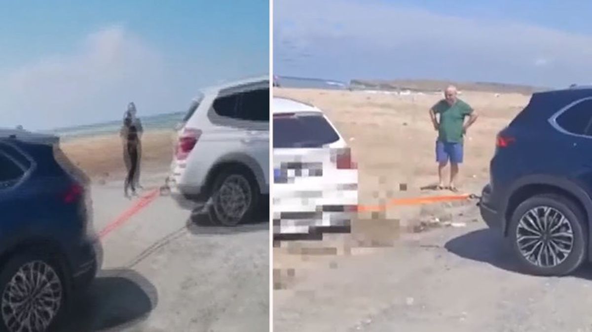 İstanbul'da kuma batan otomobili, Togg kurtardı