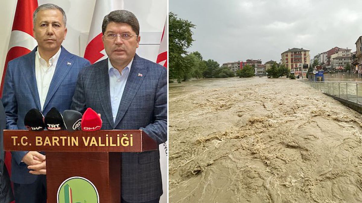 Bakan Yerlikaya ve Bakan Tunç, selin vurduğu Bartın'da: Yağış 15.00'e kadar sürecek, dere yataklarından uzak durun