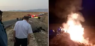 Şarampole yuvarlanan kamyonda yangın çıktı! 4 kişi öldü, 2 kişi ağır yaralandı