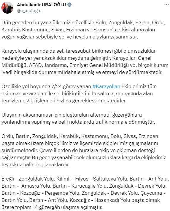 TEM Otoyolu'nda heyelan! Ankara-İstanbul yönü trafiğe kapandı