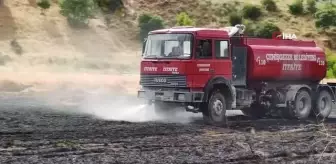 Tunceli'de 15 dönüm ekili alan yangında kül oldu