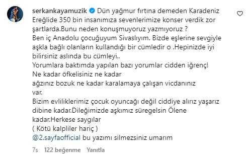 'Gelinlikle gelen kefenle çıkar' sözleri tepki çeken Serkan Kaya, kendisini savundu: Eşlerine aşkla bağlı olanların kurduğu cümledir 'Gelinlikle gelen kefenle çıkar' sözleri tepki çeken Serkan Kaya, kendisini savundu: Eşlerine aşkla bağlı olanların kurduğu cümledir