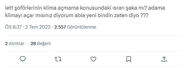 Halk, İETT şoförlerinin klima açmamasından dertli! Sosyal medyada veryansın ettiler