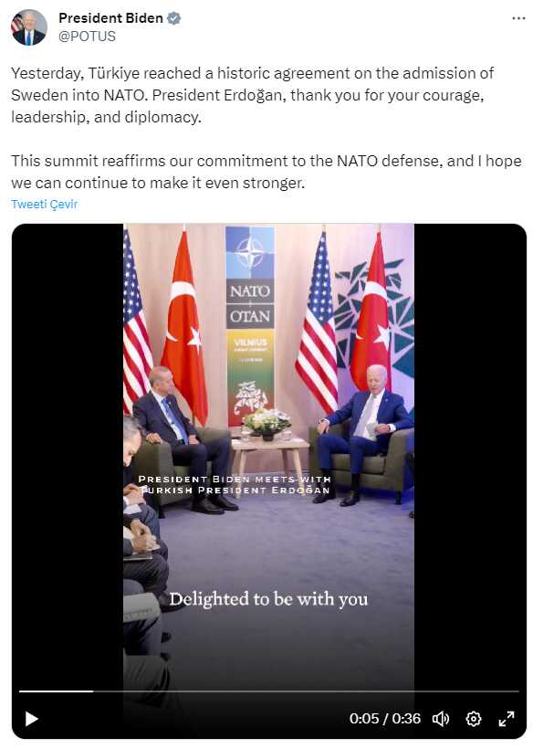 ABD Başkanı Biden'dan videolu Erdoğan mesajı: Tekrar bir araya gelmek harikaydı