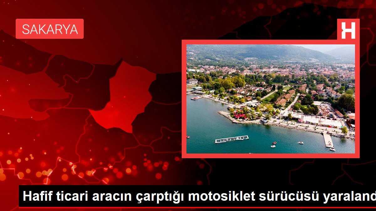 Hafif ticari aracın çarptığı motosiklet sürücüsü yaralandı