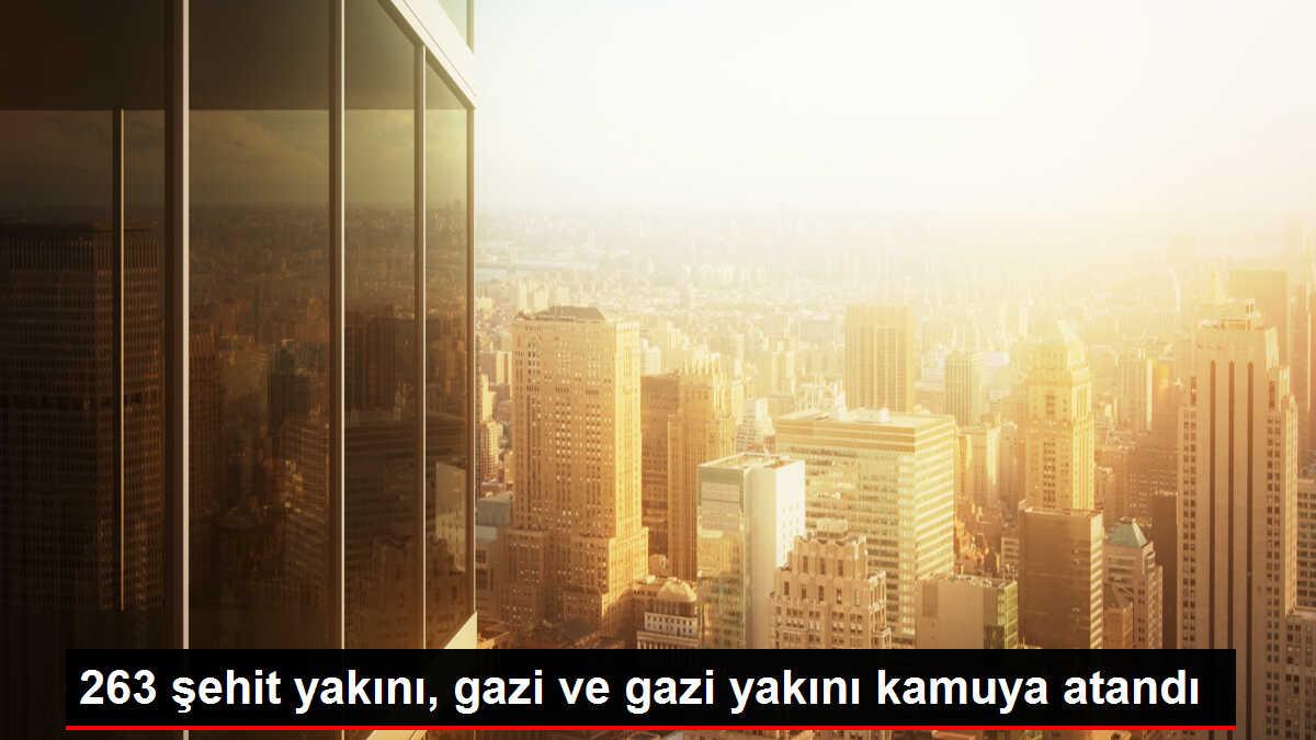 263 şehit yakını, gazi ve gazi yakını kamuya atandı