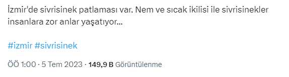 İzmirlilerin sivrisinek isyanı: Yeterli ilaçlama yapılmıyor