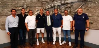 Fenerbahçe Beko'nun yeni transferi Yam Madar, başkan Ali Koç ve yöneticilerle buluştu