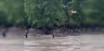 Serinlemek için girdiği derede kayboldu